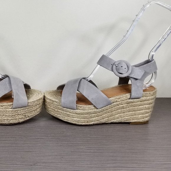 Halogen Emery Blush Platform Espadrille, Gray Suede, Womens Size 6 M - Picture 7 of 10